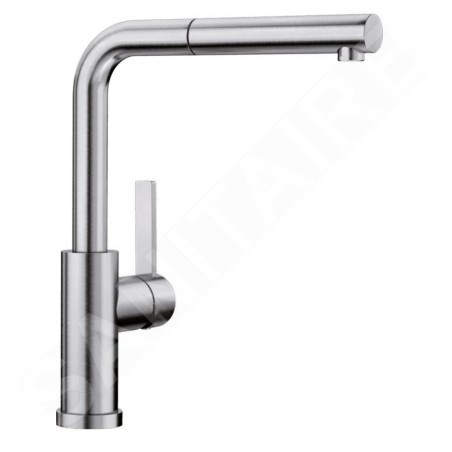 Blanco Lanora S-F - Mitigeur d'évier avec bec extractible, sous fenêtre, inox brossé 526180