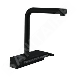 Hansgrohe M81 - Mitigeur d'évier Aquno Select 250 avec bec extractible, 2 jets, noir mat 73836670