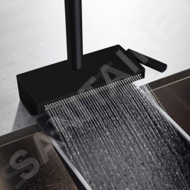 Hansgrohe M81 - Mitigeur d'évier Aquno Select 250 avec bec extractible, 2 jets, noir mat 73836670