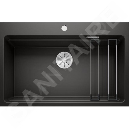 Blanco Etagon 8 - Évier en silgranit, 780x510 mm, avec rails, noir 525893