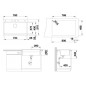 Blanco Etagon 8 - Évier en silgranit, 780x510 mm, avec rails, noir 525893 Blanco Etagon 8 - Évier en silgranit, 780x510 mm, avec rails, noir 525893
