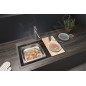 Blanco Etagon 8 - Évier en silgranit, 780x510 mm, avec rails, noir 525893 Blanco Etagon 8 - Évier en silgranit, 780x510 mm, avec rails, noir 525893