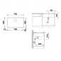 Blanco Subline 700 - Évier en Silgranit, 730x460 mm, anthracite 523442 Blanco Subline 700 - Évier en Silgranit, 730x460 mm, anthracite 523442