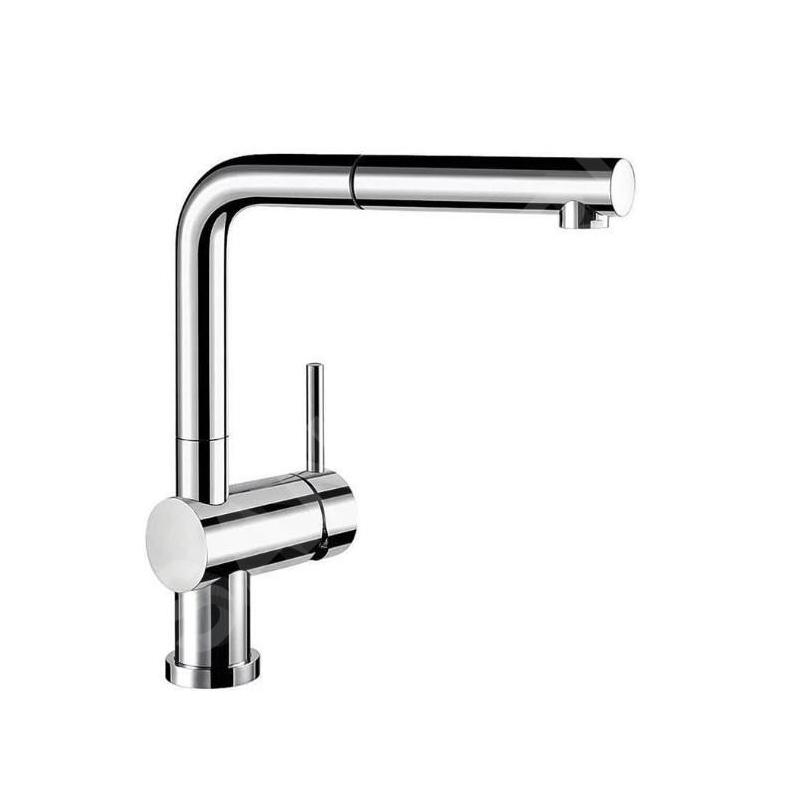 Blanco Linus S-F - Mitigeur d’évier avec douchette extractible, à basculer sous la fenêtre, chrome 514023