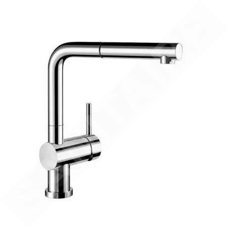 Blanco Linus S-F - Mitigeur d’évier avec douchette extractible, à basculer sous la fenêtre, chrome 514023