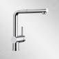 Blanco Linus S-F - Mitigeur d’évier avec douchette extractible, à basculer sous la fenêtre, chrome 514023
