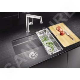 Blanco Etagon 500 - Évier en silgranit, 530x460 mm, avec rails, noir 525887