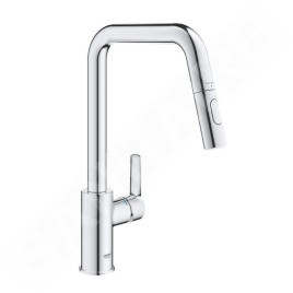 Grohe QuickFix Start - Mitigeur d'évier avec douchette extractible, chrome 30631000