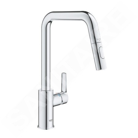 Grohe QuickFix Start - Mitigeur d'évier avec douchette extractible, chrome 30631000