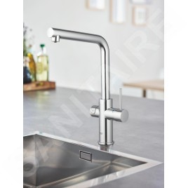 Grohe Blue Home - Mitigeur d’évier avec unité réfrigérante et filtration, chrome 31454001