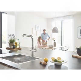 Grohe Blue Home - Mitigeur d’évier avec unité réfrigérante et filtration, chrome 31454001
