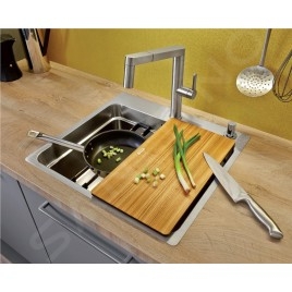 Blanco Accessoires - Planche à découper à installer sur évier, frêne 230700
