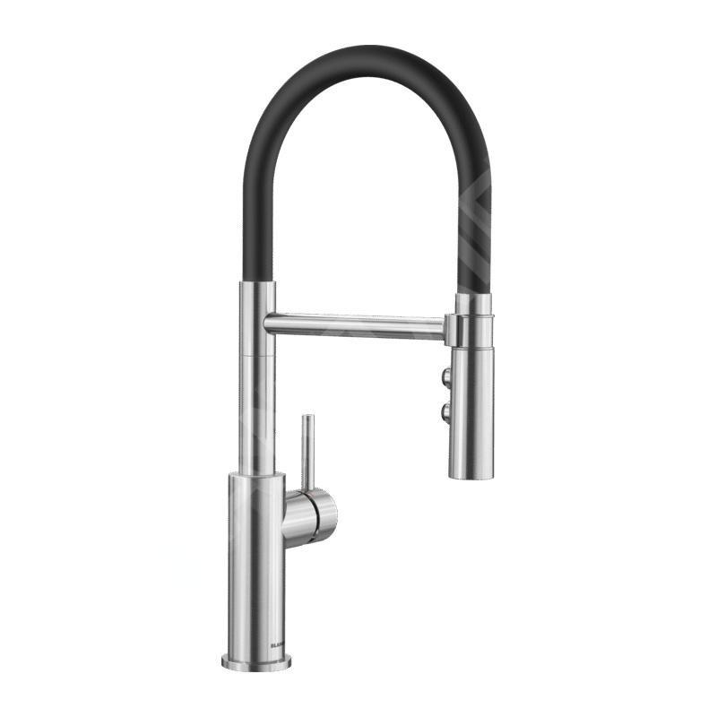 Blanco Catris S - Mitigeur d'évier avec bras flexible et douchette, noir / inox 525792 Blanco Catris S - Mitigeur d'évier avec bras flexible et douchette, noir / inox 525792