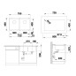 Blanco Subline 350/350 - Évier en silgranit, 755x460 mm, noir 525987