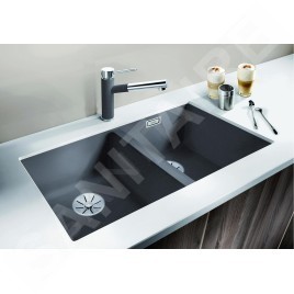 Blanco Subline 350/350 - Évier en silgranit, 755x460 mm, noir 525987
