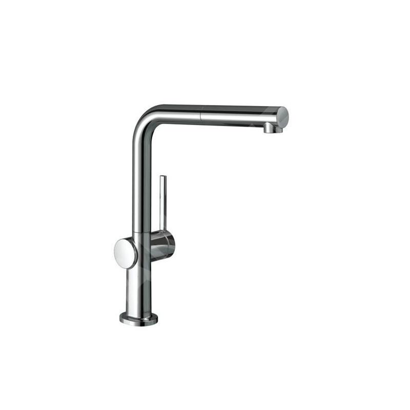 Hansgrohe M54 - Mitigeur d'évier Talis avec bec extractible, sBox, chrome 72809000