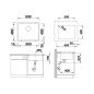 Blanco Subline 500 - Évier en Silgranit, 530x460 mm, InFino, tartufo 523439 Blanco Subline 500 - Évier en Silgranit, 530x460 mm, InFino, tartufo 523439
