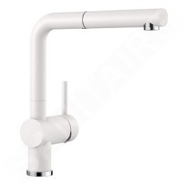 Blanco Linus S - Robinetterie d’évier avec douchette extractible, blanc 516692