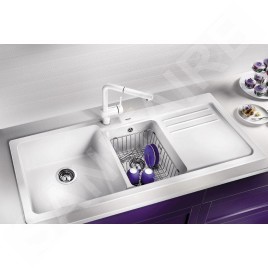 Blanco Linus S - Robinetterie d’évier avec douchette extractible, blanc 516692