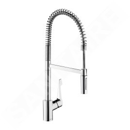 Hansgrohe Cento - Mitigeur d'évier XXL, Semi-Pro avec bras flexible, EcoSmart, chrome 14806000