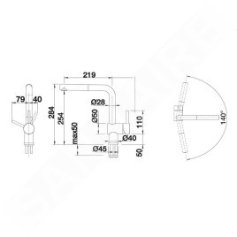 Blanco Linus S - Robinetterie d’évier avec douchette extractible, anthracite 516688