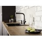 Blanco Fontas S II - Mitigeur d'évier avec bec extractible et fonction filtrante, noir mat 526672