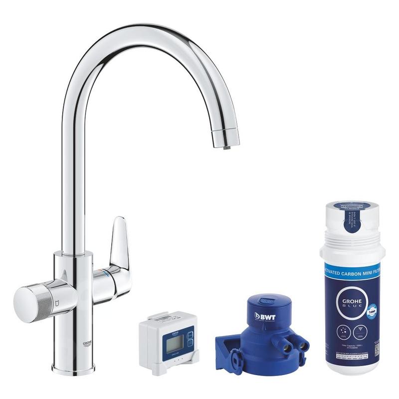 Grohe Blue Pure - Set de mitigeur d’évier StartCurve avec filtration, chrome 30593000 Grohe Blue Pure - Set de mitigeur d’évier StartCurve avec filtration, chrome 30593000