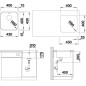 Blanco Supra 400 - Évier, 430x430 mm, inox brossé 518201