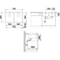 Blanco Andano 340/340 - Évier, 745x440 mm, inox 522983 Blanco Andano 340/340 - Évier, 745x440 mm, inox 522983