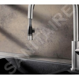 Blanco Candor S - Mitigeur d’évier avec douchette extractible, inox brossé 523121