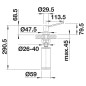 Blanco Accessoires - Distributeur de détergent Torre, or satiné 526700