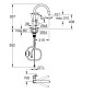 Grohe Start Loop - Mitigeur d’évier avec bec extractible, chrome 30556000