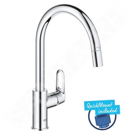 Grohe Start Flow - Mitigeur d’évier avec bec extractible, chrome 30569000
