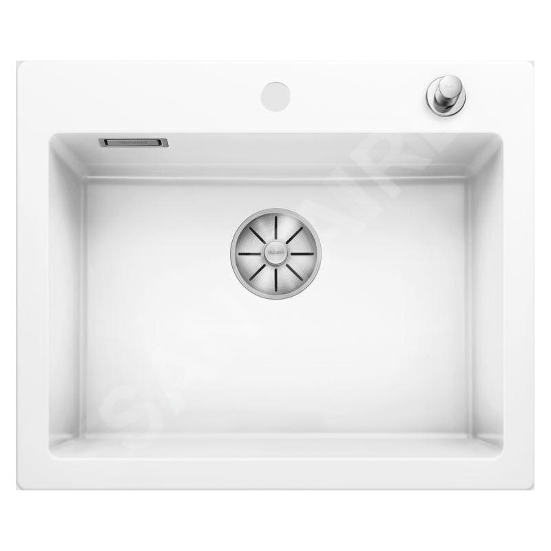 Blanco Palona 6 - Évier en céramique, 615x510 mm, avec commande de vidage, blanc brillant 524731