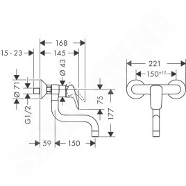 Hansgrohe Logis - Mitigeur d’évier, chrome 71836000