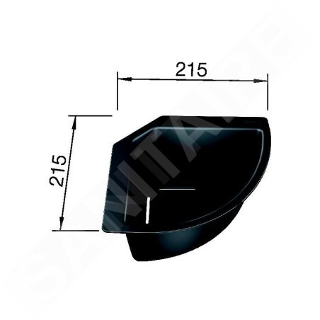 Blanco Accessoires - Vide-sauce d’angle, noir 235866