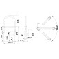 Blanco Sonea S - Mitigeur d'évier avec bras et douche flexibles, inox brossé 526616