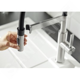 Blanco Sonea S - Mitigeur d'évier avec bras et douche flexibles, inox brossé 526616