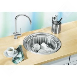 Blanco Rondosol - Évier, diamètre 460 mm, inox brossé 513306