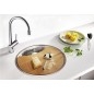 Blanco Rondosol - Évier, diamètre 460 mm, inox brossé 513306