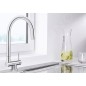 Blanco Coressa F - Robinetterie d’évier pour montage devant fenêtre, chrome 521543