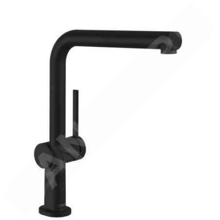 Hansgrohe M54 - Mitigeur d’évier Talis avec douchette extractible, sBox, noir mat 72809670