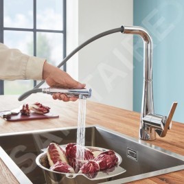 Grohe Zedra - Mitigeur d'évier avec douchette extractible, SmartControl,  chrome 32553002