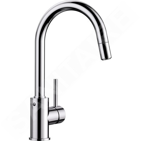 Blanco Mida S - Mitigeur d’évier avec douchette extractible, chrome 521454
