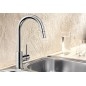 Blanco Mida S - Mitigeur d’évier avec douchette extractible, chrome 521454