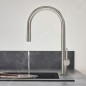 Hansgrohe M54 - Mitigeur d'évier Talis avec douchette extractible, sBox, simili inox 72801800