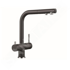 Blanco Fontas S II - Mitigeur d'évier avec douchette extractible et filtration, noir 526158