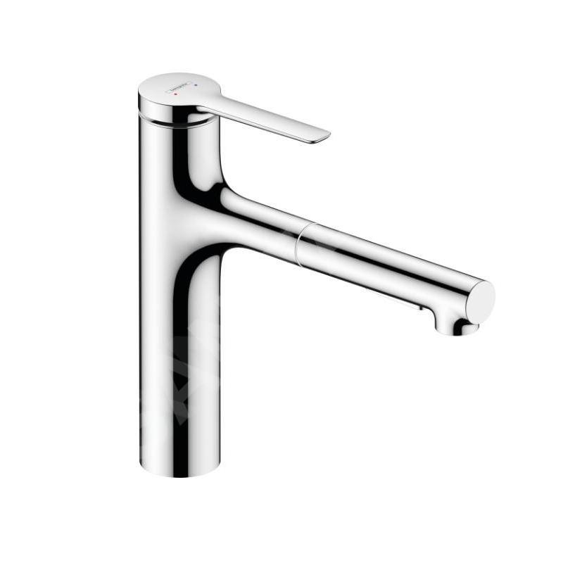Hansgrohe Zesis M33 - Mitigeur d'évier 160, avec douchette extractible, chrome 74801000