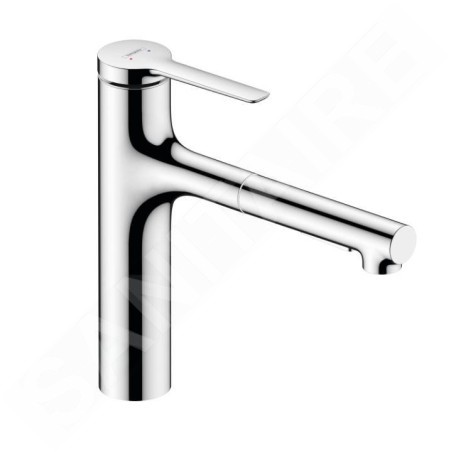Hansgrohe Zesis M33 - Mitigeur d'évier 160, avec douchette extractible, chrome 74801000