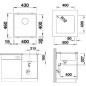 Blanco Subline 400 - Évier en Silgranit, 430x460 mm, InFino, blanc 523426 Blanco Subline 400 - Évier en Silgranit, 430x460 mm, InFino, blanc 523426